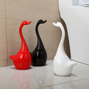 Ceramic Plastic Swan Toilet Brush Holder Creative Bathroom Funny Household  Q6L1