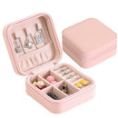 Portable Jewelry Box Zipper PU Storage Organizer Jewelry Holder Packaging D Q2M1