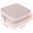 Portable Jewelry Box Zipper PU Storage Organizer Jewelry Holder Packaging D Q2M1