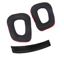 Red Replacement Ear Pads Cushion +Headband Pad for Logitech G930 G430 Headphones