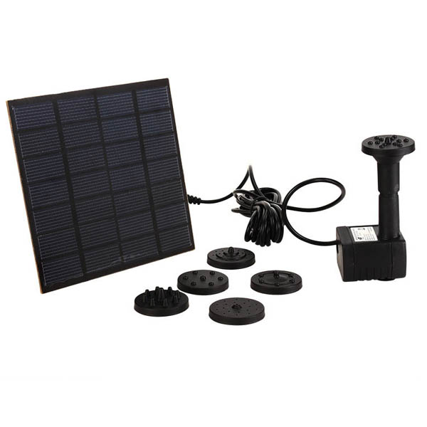 1.2W Mini Solar Power DC Brushless Submerged Water Pump Garden Landscape Fountain Decoration