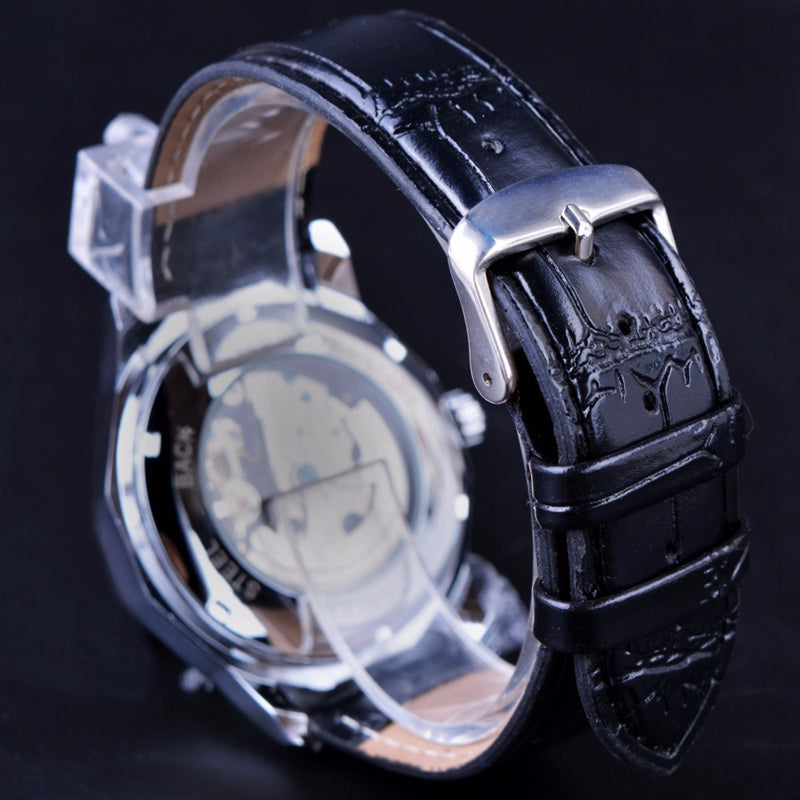 GMT964 Automatic Mechanical Watch Transparent Skeleton Dial Men Watch