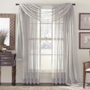 5Pcs Solid Sheer Voile Window Scarf valance curtain Divider Gray 100x200cm