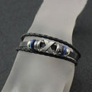 Ethnic Multilayer Leather Bracelet Retro Oval Beads Rope Bracelets Vintage Gift for Men