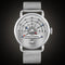 TOMORO TMR1019 Unique Design Men Wrist Watch Stainless Steel Strap Calendar Quartz Watch