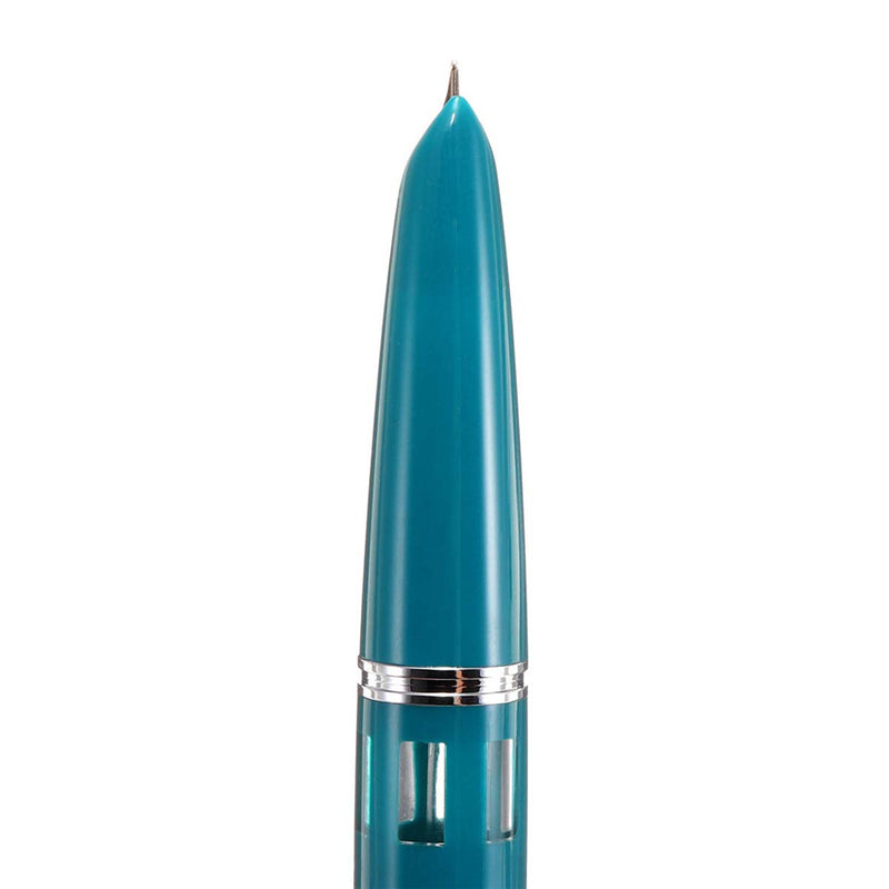 Wingsung 601 0.5mm Fine Nib Fountain Pen Metal ABS Body Silver Cap Office School Supplies