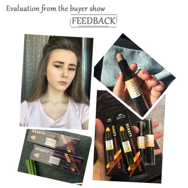 Imagic Makeup Creamy Double-Ended 2In1 Contour Stick Contouring Highlighter O7Z5