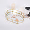 Nordic Style Glass Copper Geometry Storage Baskets Box Simplicity Style Hom W1Q7