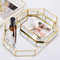 Nordic Style Glass Copper Geometry Storage Baskets Box Simplicity Style Hom W1Q7