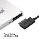 USB 2.0 to Mini Sata II 7+6 13Pin Adapter Converter Cable for Laptop CD/DVD