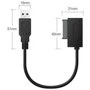 USB 2.0 to Mini Sata II 7+6 13Pin Adapter Converter Cable for Laptop CD/DVD