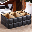 Pu Leather Storage Boxes Luxury For Remote Control Phone Cosmetic Make Up C H1P3