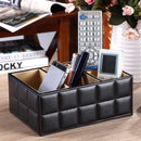 Pu Leather Storage Boxes Luxury For Remote Control Phone Cosmetic Make Up C H1P3
