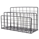 Nordic Style Iron Art Grid Storage Rack Book Holder Three Layer Desktop Mag I2Q9