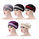 Women Muslim Stretch Turban Hat Winter Warm Hat Chemo Cap Hair Loss Head Scarf Wrap
