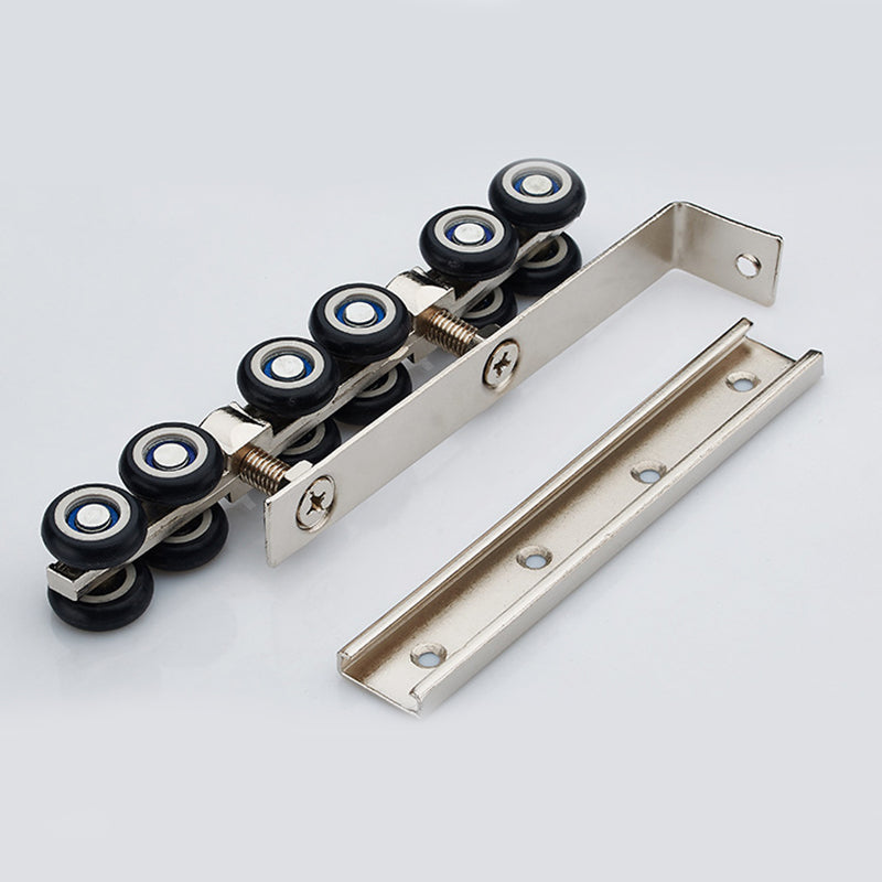 1 Pair/Set Cold Rolled Steel Sliding Wooden Door Closet Hardware Kit Door WhV8W5