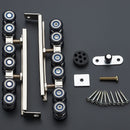 1 Pair/Set Cold Rolled Steel Sliding Wooden Door Closet Hardware Kit Door WhV8W5