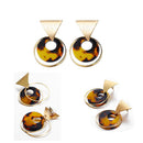 Punk Style Personality e-Sequins Round Pendant Earrings Women Round Acrylic A9H3