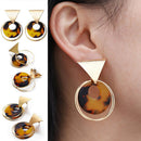 Punk Style Personality e-Sequins Round Pendant Earrings Women Round Acrylic A9H3