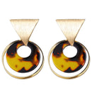 Punk Style Personality e-Sequins Round Pendant Earrings Women Round Acrylic A9H3