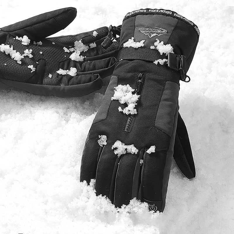 GOLOVEJOY SK02 Skiing Gloves Winter Outdoor Cycling Windproof Waterproof Pocket Touch Screen Antiskid Plush Warm