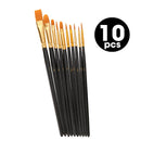 10Pcs Paint Brushes Nylon Hair Brushes for Acrylic Watercolor Painting Artist Professional Painting Kits Drawing Pen