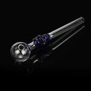 5 Inch Portable Glassware Convenient Blue Skull Glass Herb Holder Tube Pipe Bowl Filter