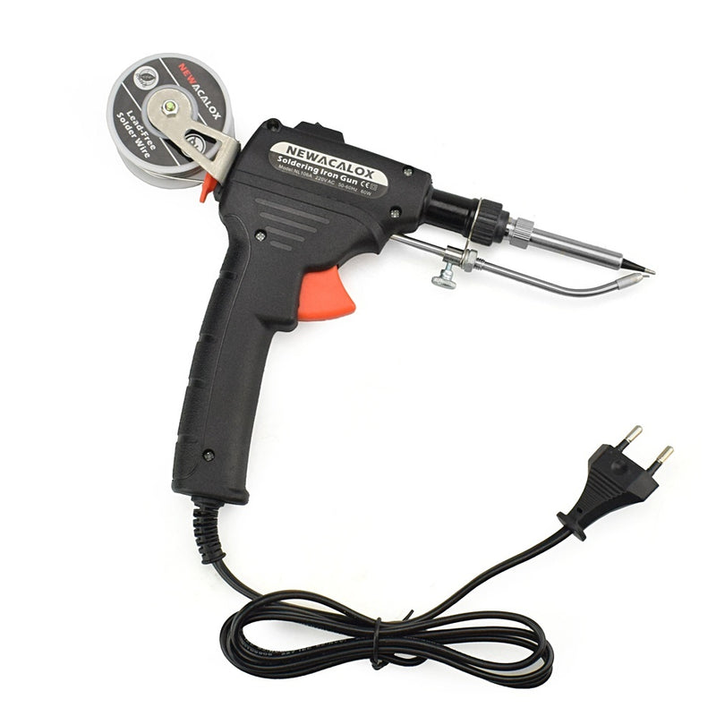 Electric Solder Tool Kit Tool Automatic Feed w/ Desoldering Pump/Tweezer/Tin Wire