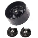 4Pcs Black Rubber Gear Spare Replacement Parts for Magic Bullet Cross and Flat Blade