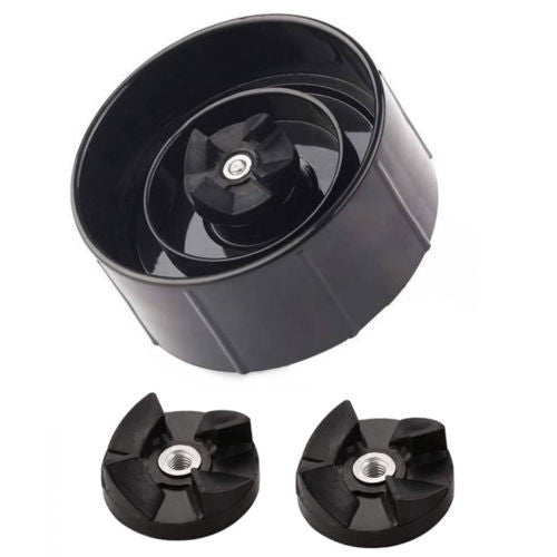 4Pcs Black Rubber Gear Spare Replacement Parts for Magic Bullet Cross and Flat Blade