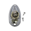 1pcs Boat Guitar Jack 1/4 Inch Input Output Jack Plate Socket 6.35mm Chrome C5D3
