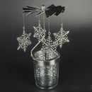 Rotary Spinning Candlestick Tealight Candle Holder Metal Tea Light Holders  V4S3