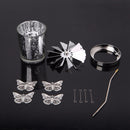 Rotary Spinning Candlestick Tealight Candle Holder Metal Tea Light Holders  K3R6