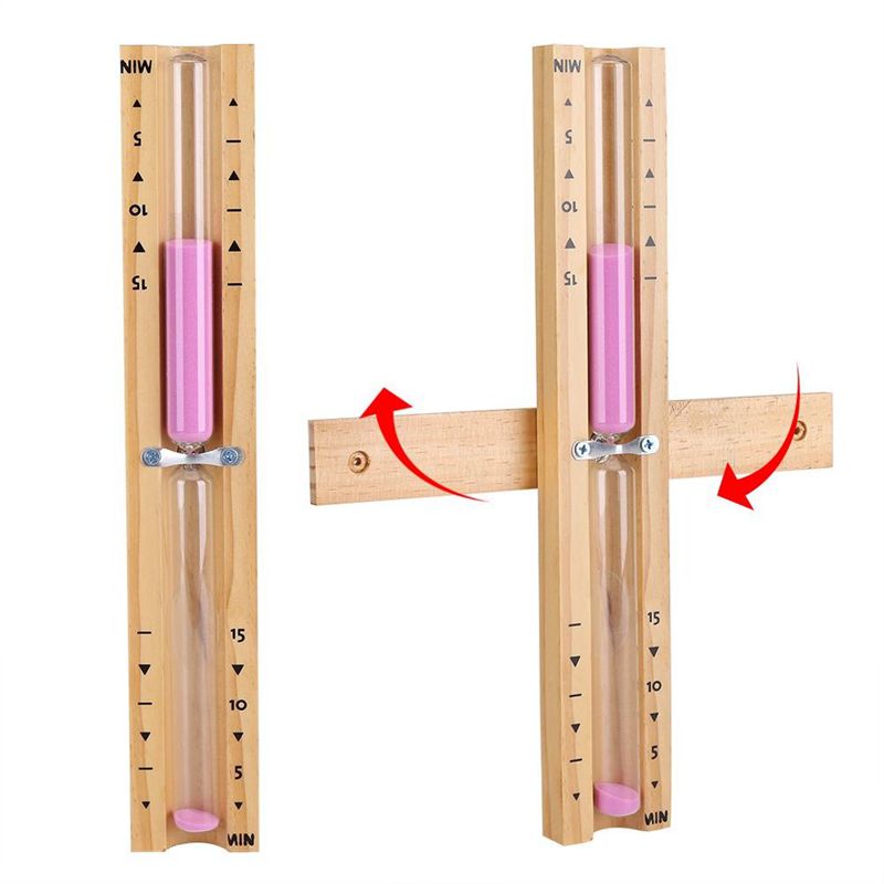 15 Minute Timer Sauna Hourglass Wall Rotating Sand Timer Countdown Clock 15 R4W7