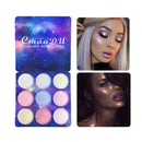 CmaaDU 9 Colors Glitter Highlight Eyeshadow Powder Palette Shimmer & Shine  G4K8