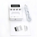 4 Slots Lcd Screen Usb Battery Charger For Rechargeable Aa/Aaa/Ni-Cd/Ni-Mh X4T2