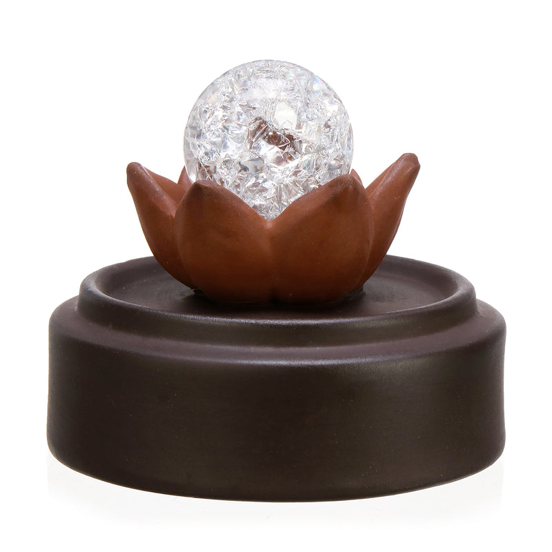 7 Color LED Changing Incense Burner Backflow Waterfall Smoke Censer Holder with Cones