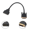 Dvi-D Male (24+1) To Two Hdmi Dual Female Y-Splitter Video Cable Adapter 30 D1N8