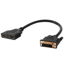 Dvi-D Male (24+1) To Two Hdmi Dual Female Y-Splitter Video Cable Adapter 30 D1N8