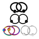 4 Pairs 16G Captive Bead Closure  Hoop Earring Tragus Helix Jewelry