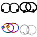 4 Pairs 16G Captive Bead Closure  Hoop Earring Tragus Helix Jewelry