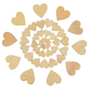 1X(160 Piece Wooden Heart Blank Wooden Heart Embellishment 30/40/50/80 Mm W