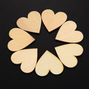 1X(160 Piece Wooden Heart Blank Wooden Heart Embellishment 30/40/50/80 Mm W