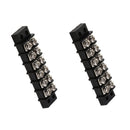 2Pcs 30A AMP 12V 6 Position Dual Row Terminal Strip Connector Block Bus Bar