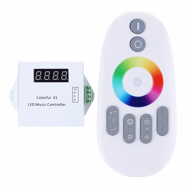 WS2811/WS2812B/USC1903 LED Digital Music Controller with RF Touch Remote DC5-24V for RGB Strip Light