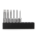 BROPPE 6Pcs 50mm Magnetic 2.0-6.0mm Flat Head Slotted Tip Screwdrivers Bits