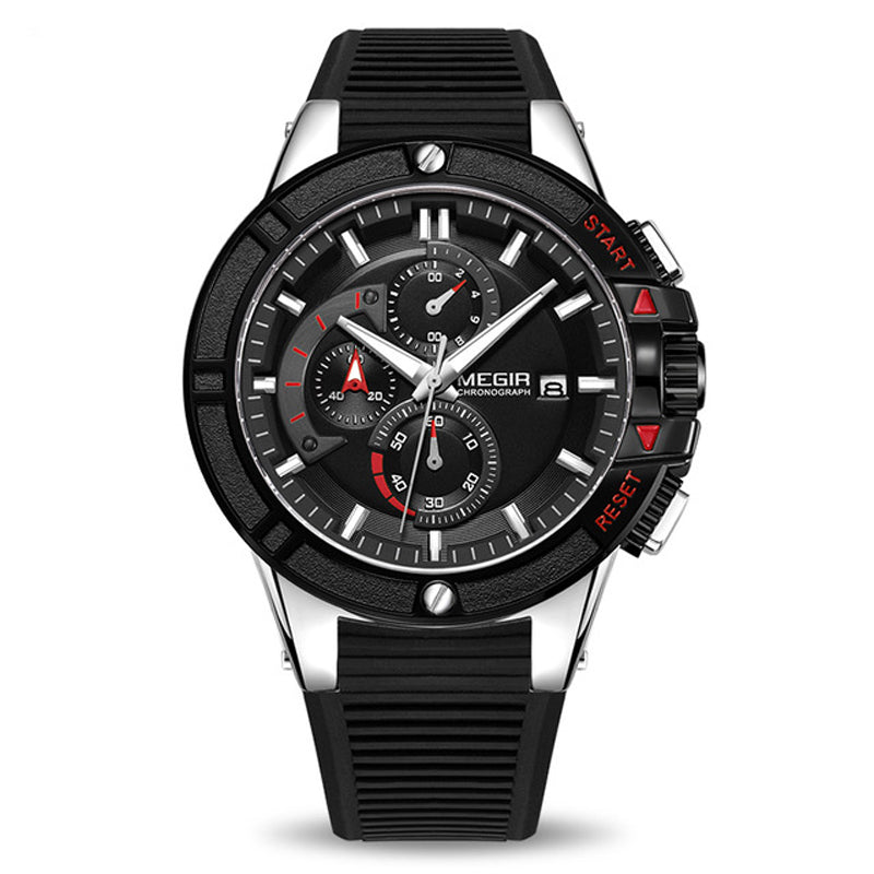 MEGIR 2095 Fashion Men Watch Chronograph Waterproof Luminous Display Sport Quartz Watch