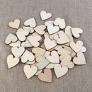 1X(100 Pieces 40Mm Heart Wood Slices Slices For Diy Craft Embellishments Na