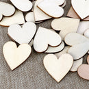 1X(100 Pieces 40Mm Heart Wood Slices Slices For Diy Craft Embellishments Na