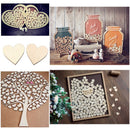 1X(100 Pieces 40Mm Heart Wood Slices Slices For Diy Craft Embellishments Na